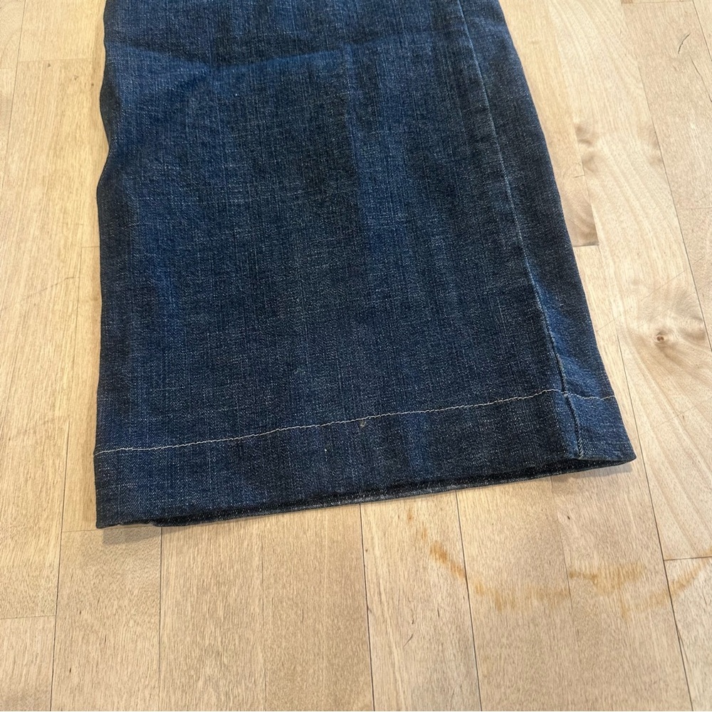 Bandolino Jeans Women's 10 Bootcut Mid Rise Stretch Dark Wash Western Boho Flap - Picture 9 of 14